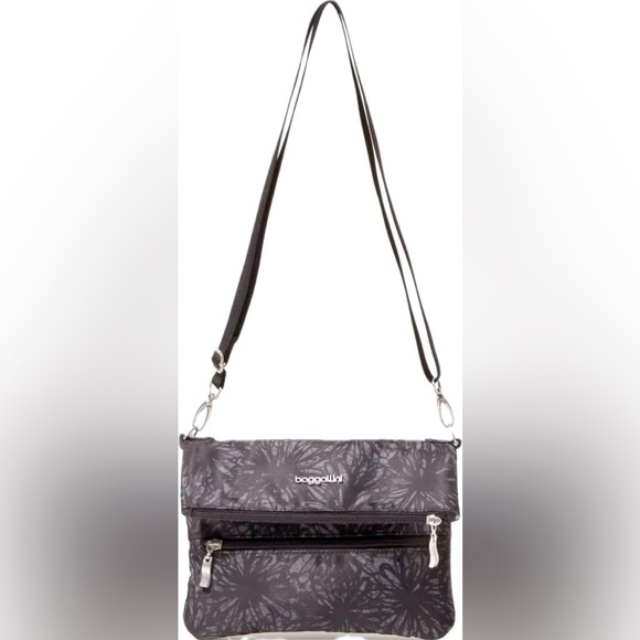 Baggallini Bags Baggallini Flip Zip Crossbody Bag Black Gray